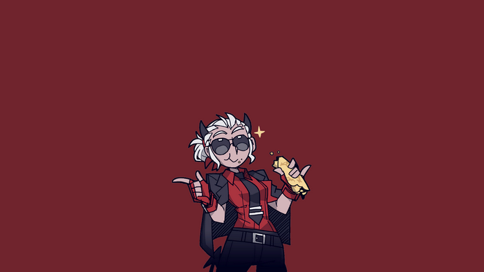 Justice Character from Helltaker with Red Theme