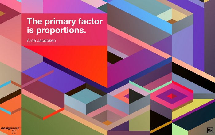 The primary factor is proportions by Arne Jacobsen