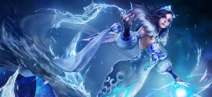 Fantasy girl with ice magic