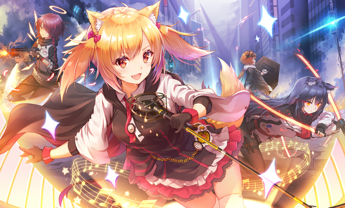 Arknights Anime Characters Battle Scene