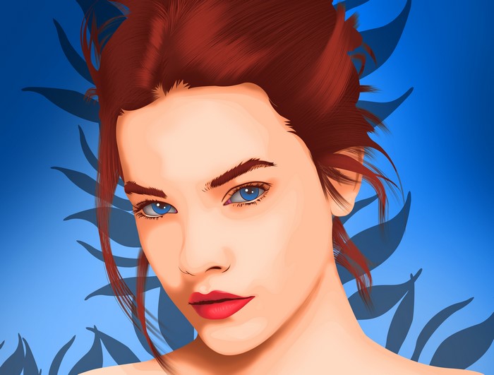 Vector illustration of Barbara Palvin