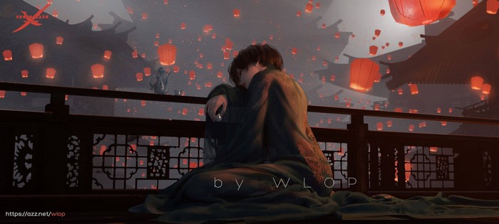 Ghost + Blade by WLOP