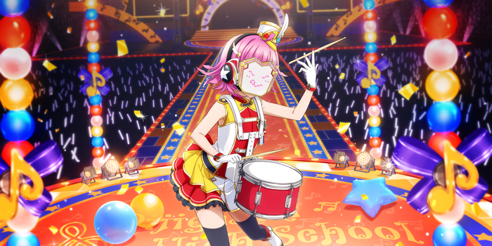 Tennoji Rina from Love Live! Series playing drums
