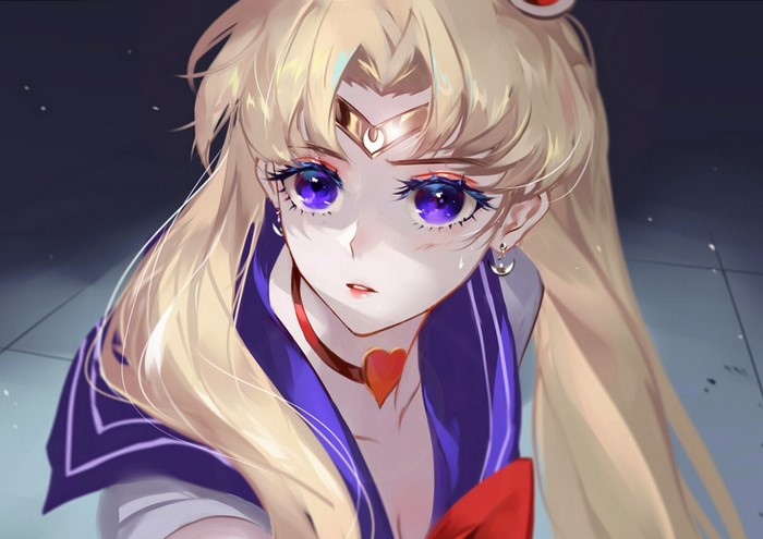 Sailor Moon from Sailor Moon, anime girl portrait