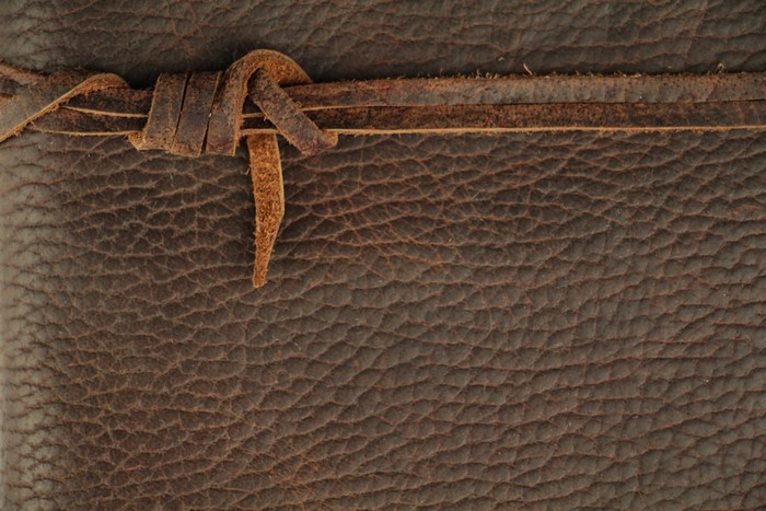 Brown leather texture with knot detail