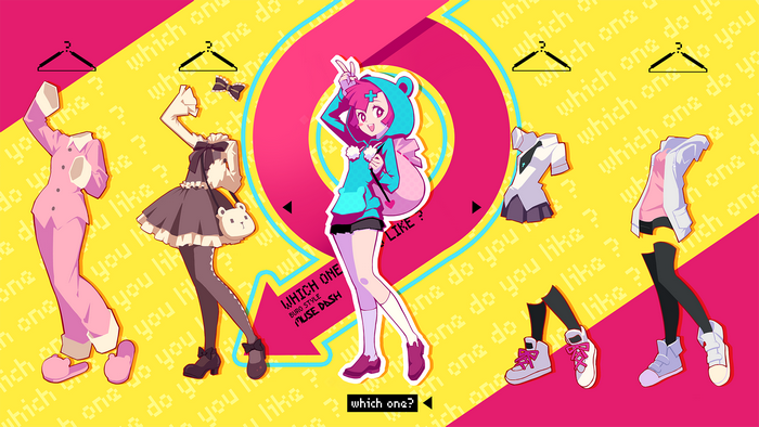 Muse Dash character outfit selection