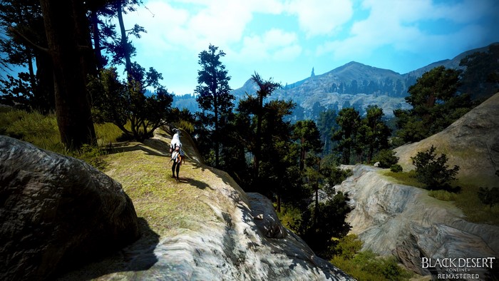Fantasy girl in Black Desert Online Remastered landscape