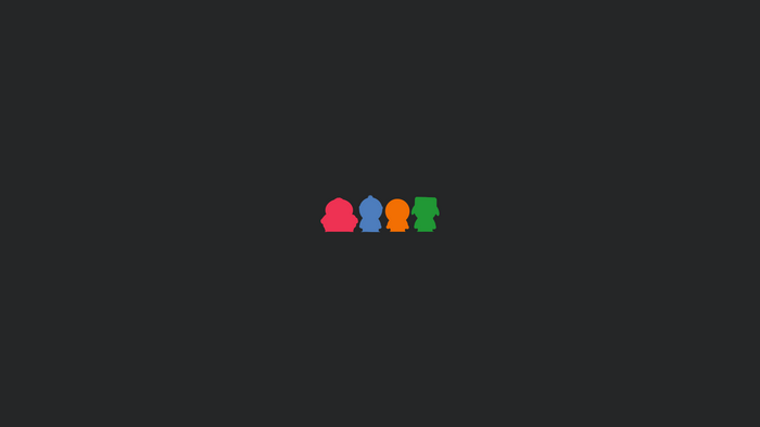 South Park characters in minimalist style