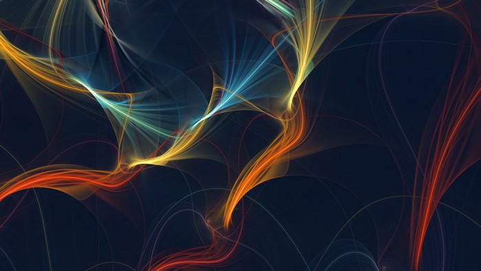 4K Abstract Wavy Lines Blue Background