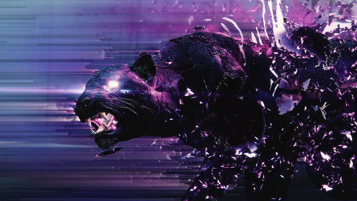 Artwork of a black panther from Devil May Cry 5