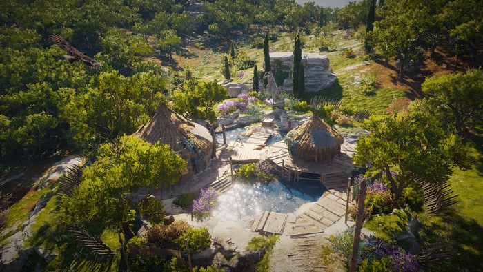 Assassin's Creed Odyssey camp in Greece