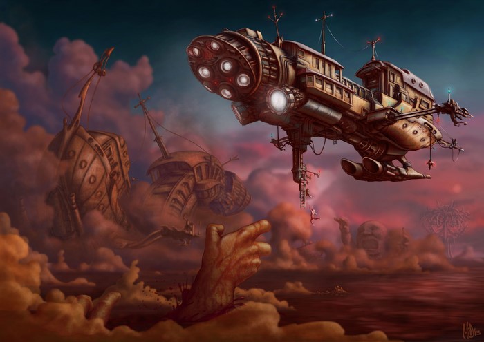 Science fiction art by Miguel Iturbe