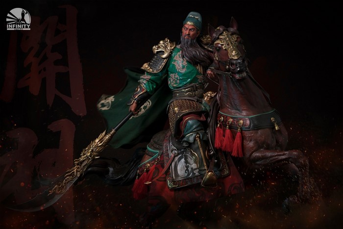 Guan Yu from Dynasty Warriors on horseback