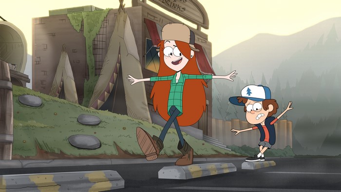 Wendy and Dipper from Gravity Falls