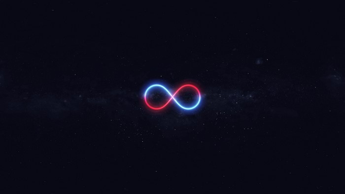 Infinity symbol with stars