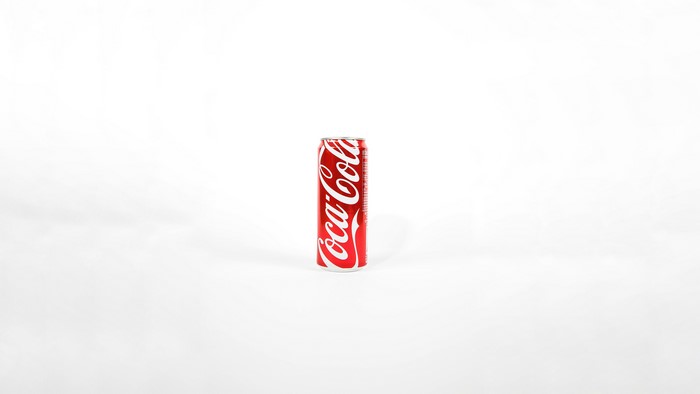 Coca-Cola can on white background