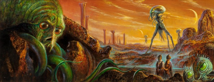 War of the Worlds Martian landscape painting by Bob Eggleton