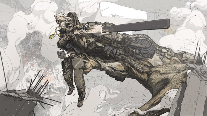 Horror military Technomancer concept art