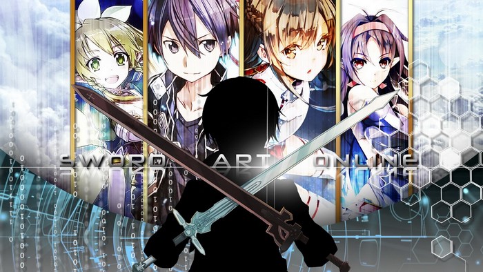 Sword Art Online anime characters with swords