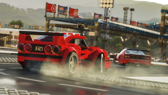 LEGO Ferrari F40 cars racing