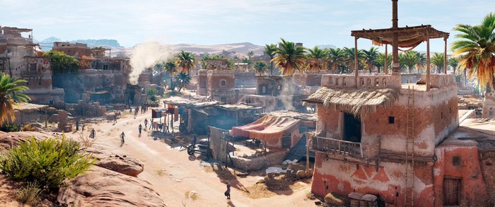 Assassin's Creed Origins desert village scene