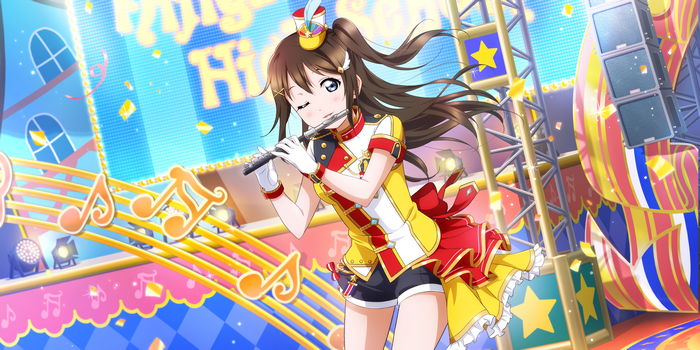 Osaka Shizuku from Love Live! Sunshine!! playing flute