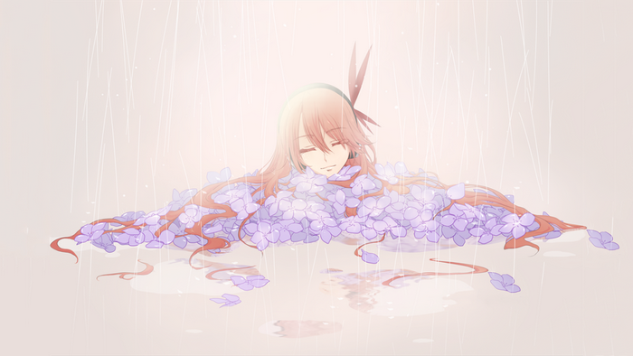 Chelsea from Akame ga Kill! in flowers