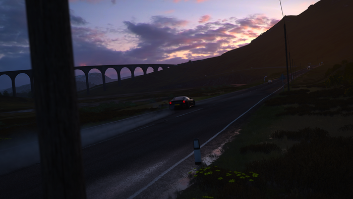 4K Forza Horizon 4 screenshot of a car on a road