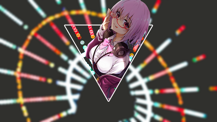 Shinjou Akane from SSSS.GRIDMAN with headphones
