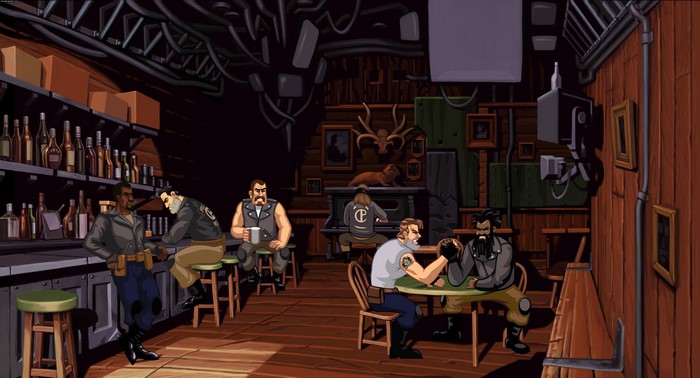 Full Throttle bar scene with bikers