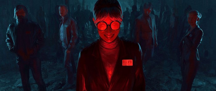 Artwork of people in a dark environment