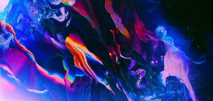 Abstract colorful fluid forms