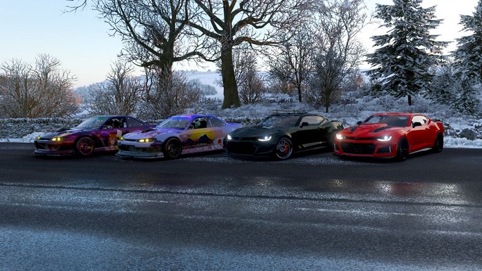 Car Crew Meets in Snowy Forza Horizon 4