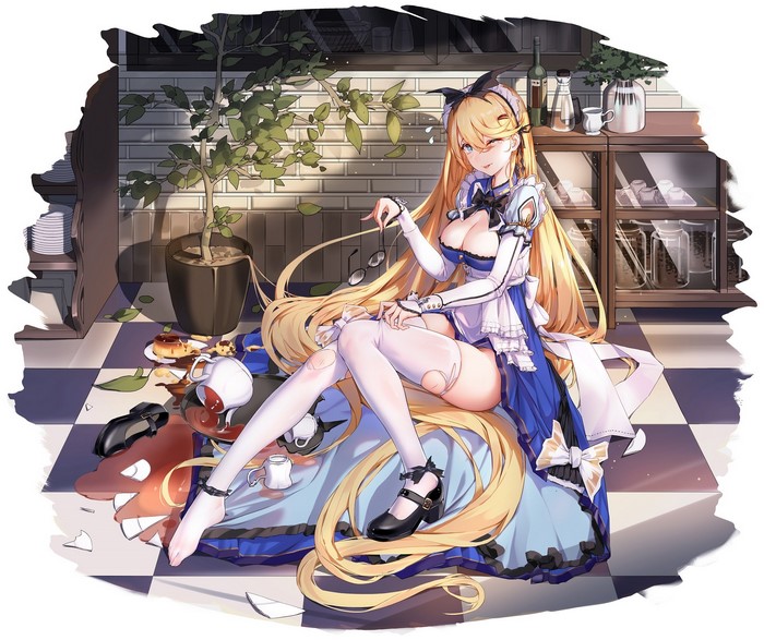 Alice from Ark Order in a maid outfit