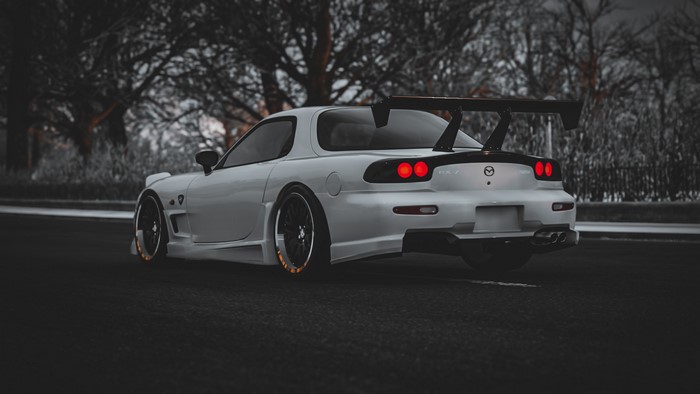 Mazda, pop-up headlights, car, Mazda RX-7 FD, Mazda RX-7, Forza Horizon ...