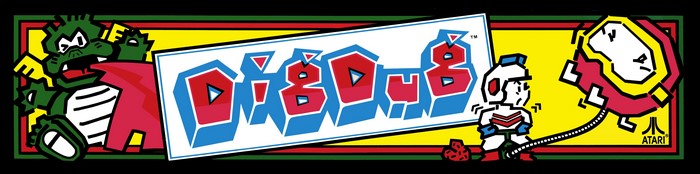 Dig Dug Arcade Marquee Art by Atari