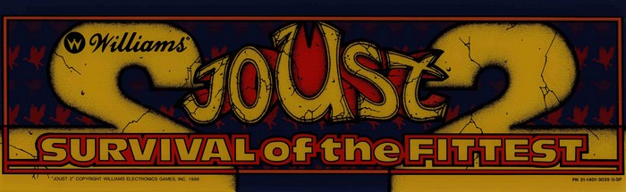 Joust 2: Survival of the Fittest Arcade Marquee