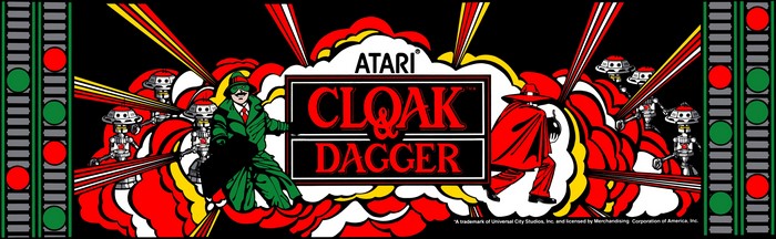 Atari Cloak & Dagger Arcade Marquee