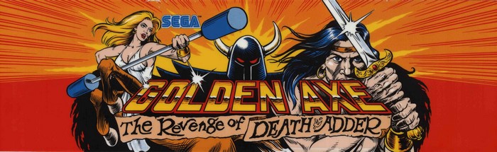 Golden Axe: The Revenge of Death Adder Arcade Marquee