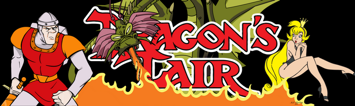 Dragon's Lair Arcade Marquee Art