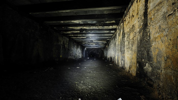 Abandoned underground tunnel