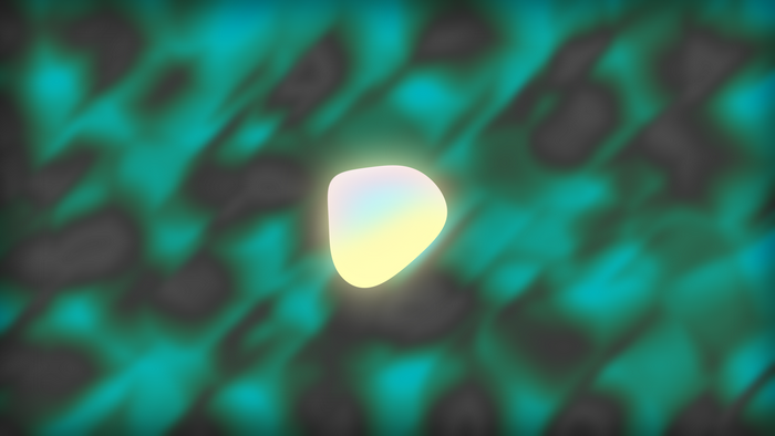 Abstract digital art with glowing object