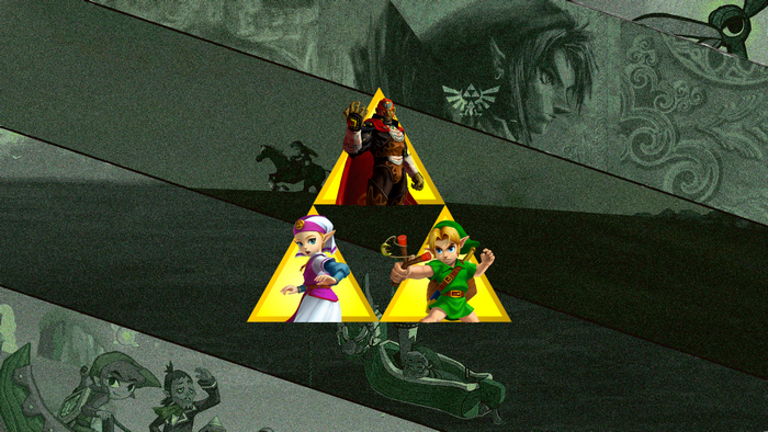 Link, Zelda, and Ganondorf from The Legend of Zelda