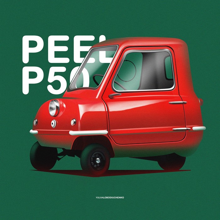 Peel P50 illustration by Yuliia Lobodiuchenko