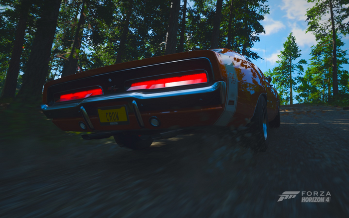 Forza Horizon 4: Dodge Charger R/T on a dirt road