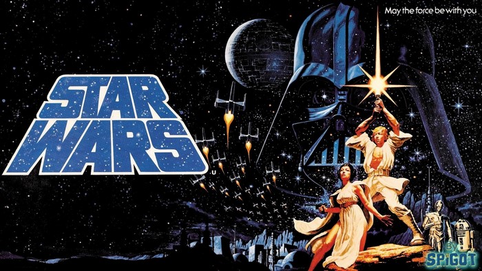 Star Wars: A New Hope Poster with Darth Vader and Luke Skywalker