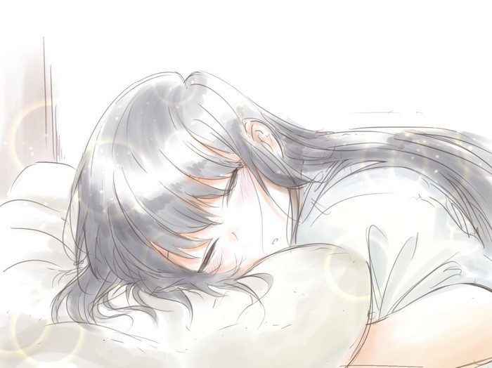 Komi Shouko from Komi Can't Communicate sleeping