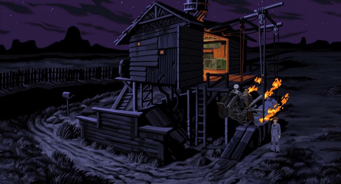 Maureen Corley and Ben Throttle in Full Throttle at night