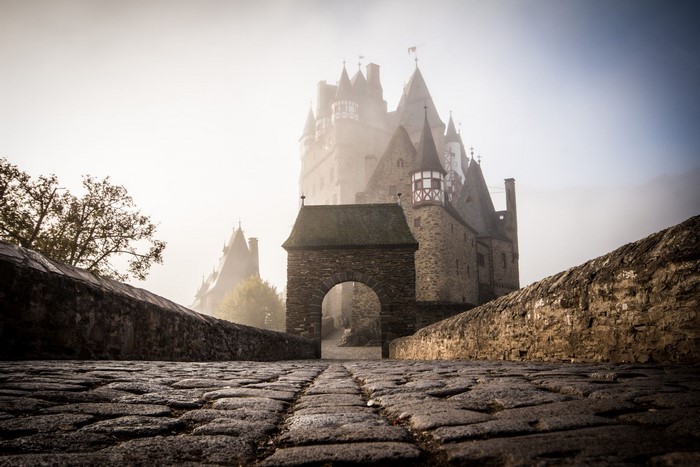 Castle Eltz in mist, Germany