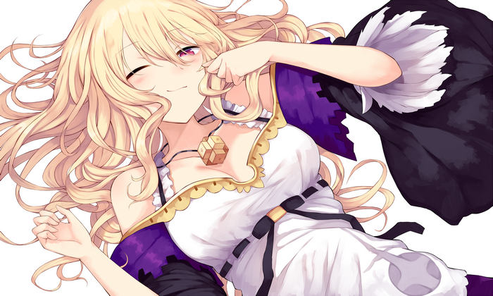 Anime girl with blonde hair from Shingeki no Bahamut